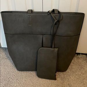 Gray Tote Purse